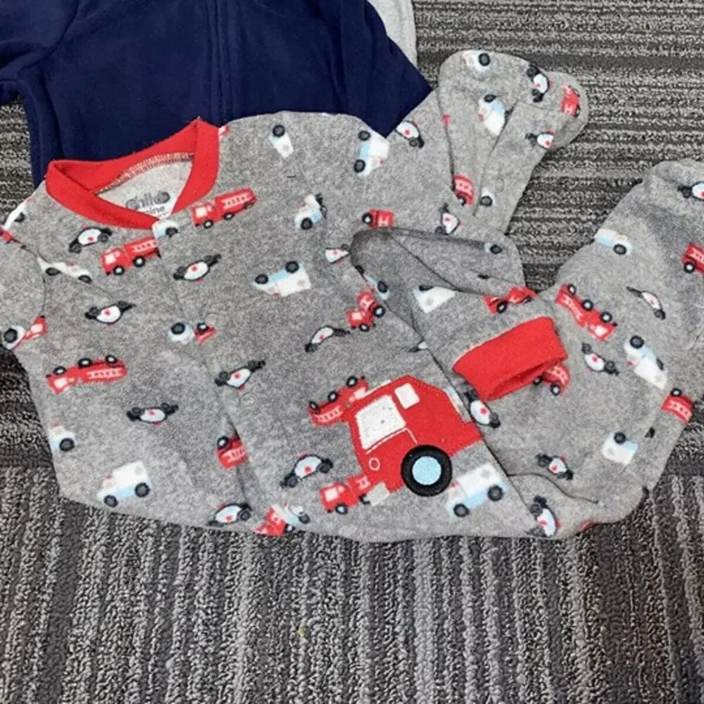 Baby Boy Clothing Bundle 6-9 Months 7 Piece Lot Hoodie Romper Bodysuit Short KU